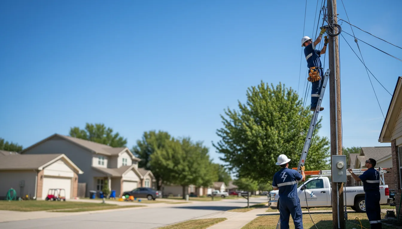 Residential electrician providing installation services in Cantrall, IL